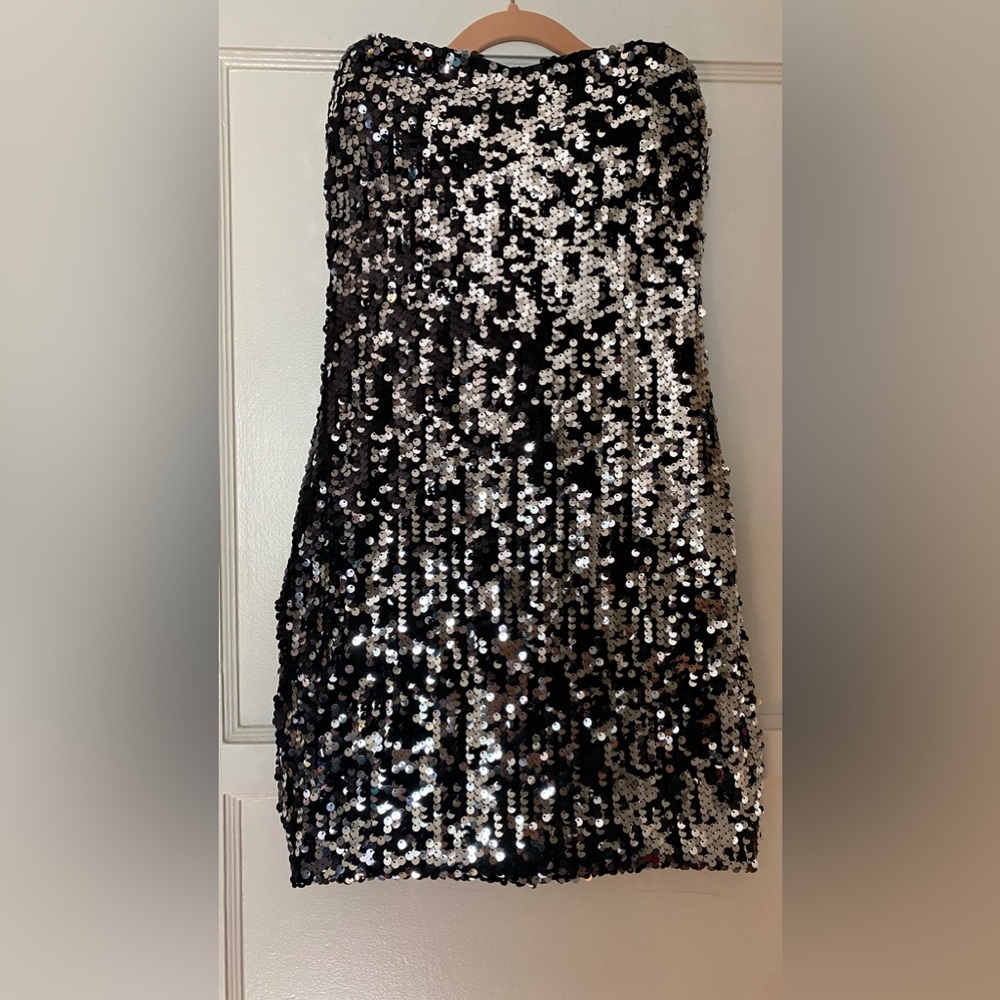 As U Wish Strapless Sequin Dress Size S
